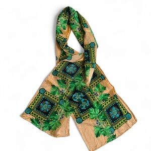 Elegant Green and Gold Scarf